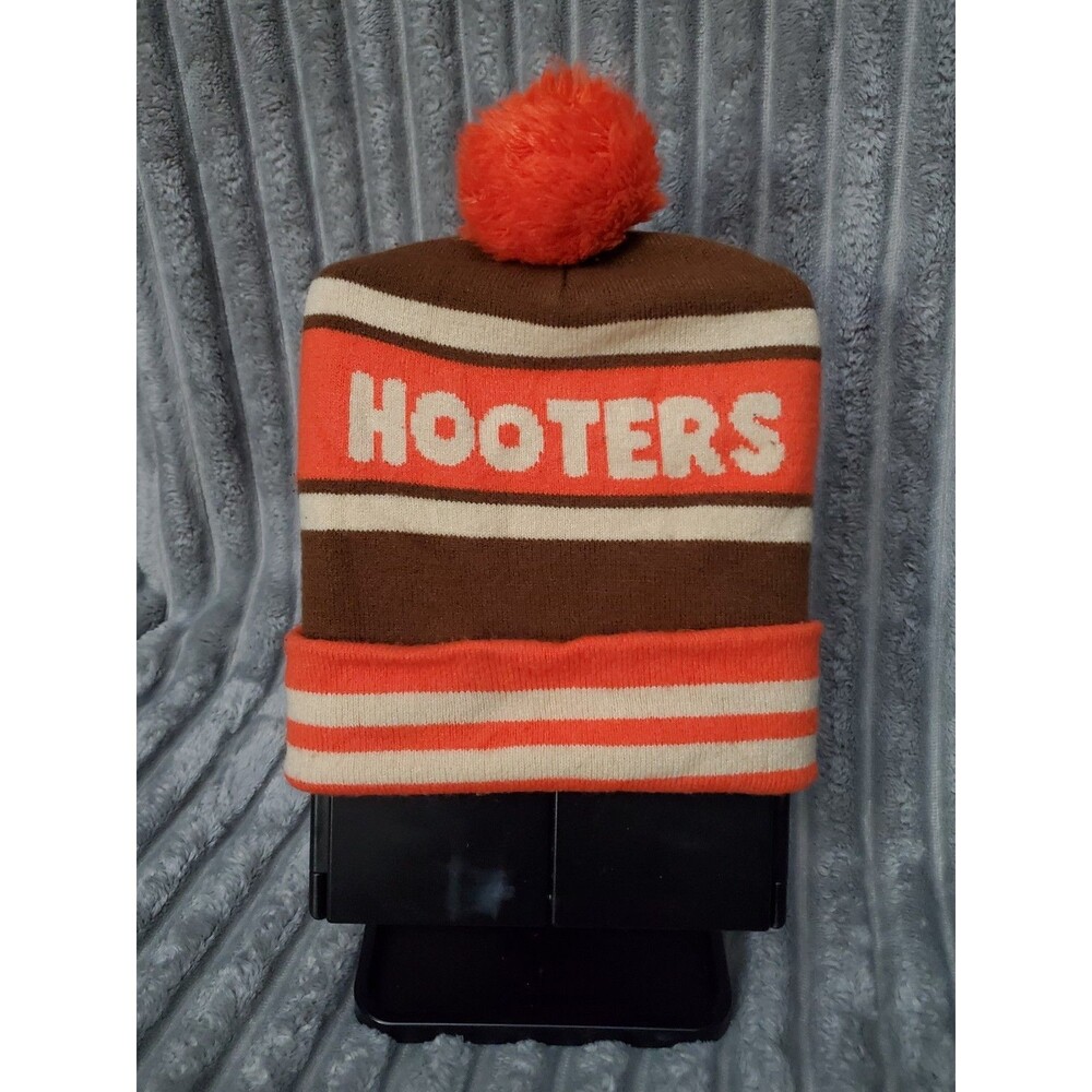Hooters Classic Orange Brown Shinesty Beanie Old School Colors OSFM